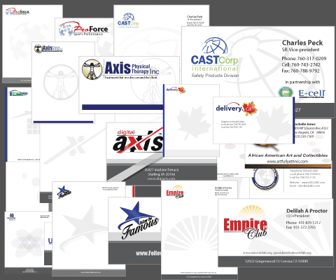 stationary business cards and letterhead design